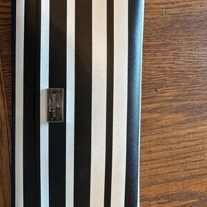 Kate spade black and white stripe wallet